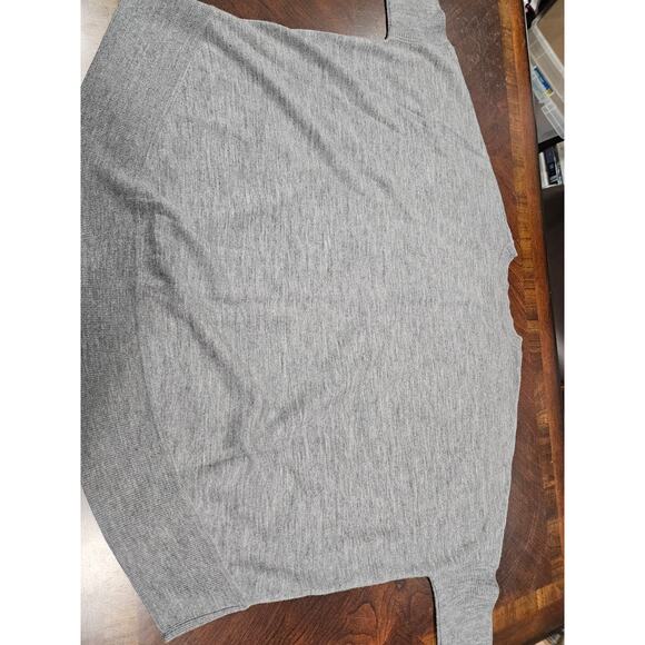 J. Crew 100% Merino Wool Gray Swing Sweater Cropped Overaized Size S 3/4 sleeve - Picture 6 of 6